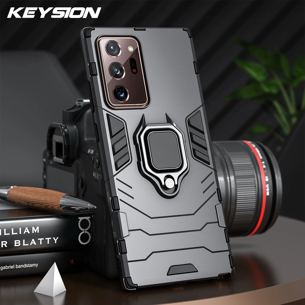 Ударопрочный армированный чехол KEYSION для Samsung Note 20 ультракольцевая подставка