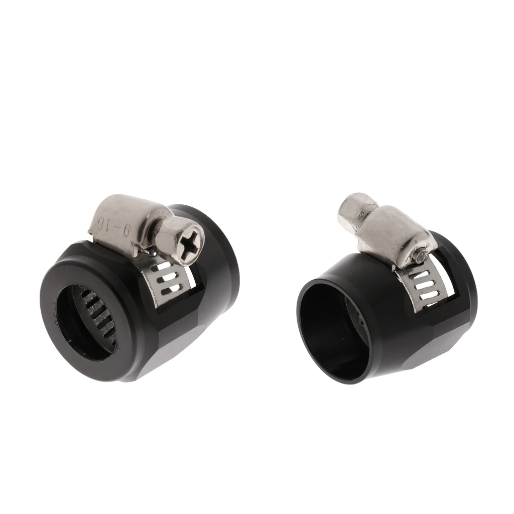 

2PCS Universal Car AN8 Fuel Oil Hose Water Line Tube Clip Clamp Aluminum