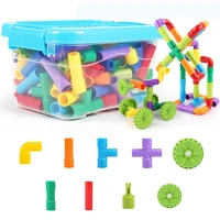 pipes and joints building blocks construction sets educational playing water pipe building blocks toys for boys girls