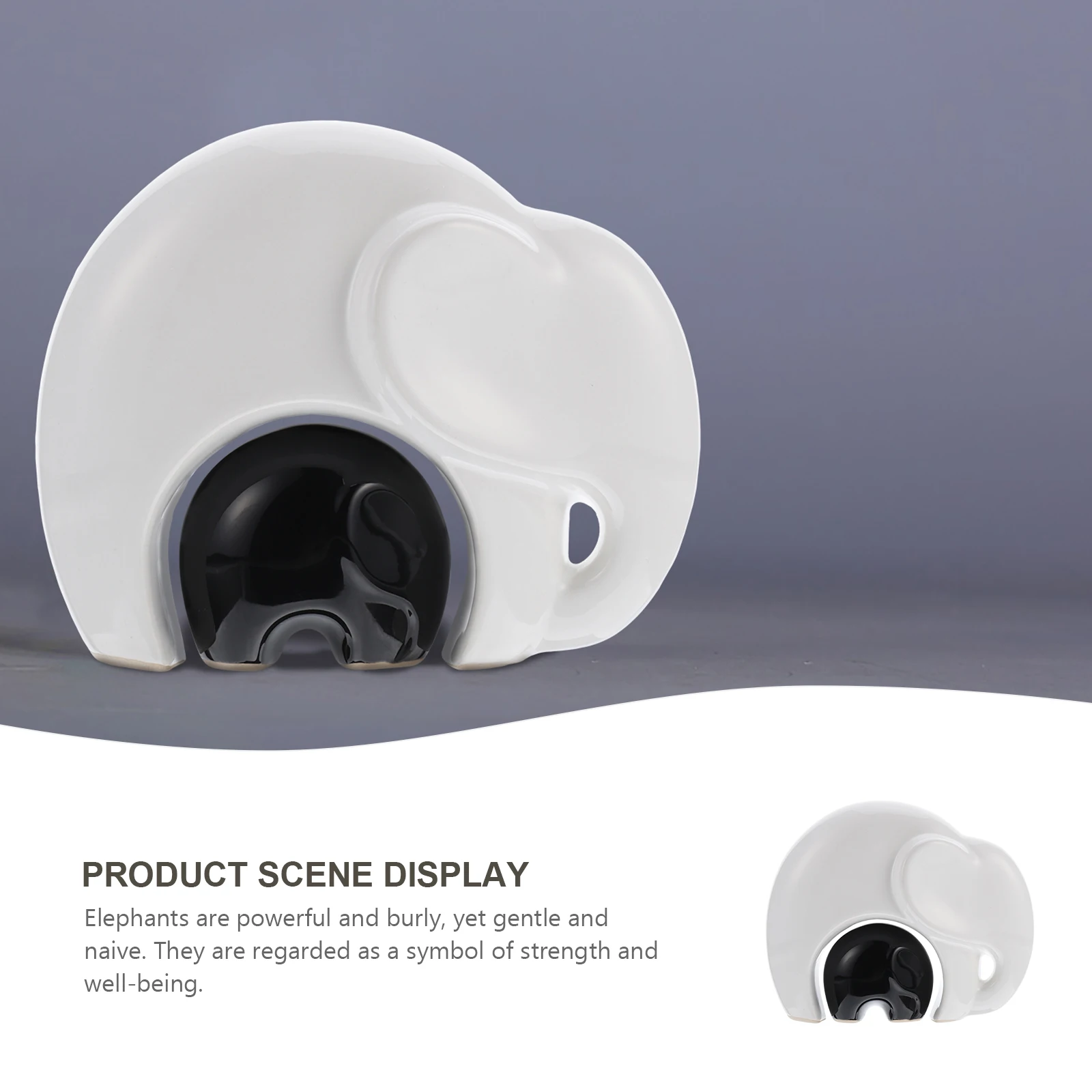 

CR 2Pcs Decors Creative Fashion Delicate Elephant Figurine Desktop Ornament For Car