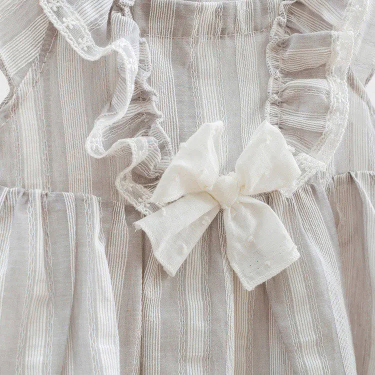 Хлопковое летнее серое двухслойное платье в клетку новейший дизайн кружевное