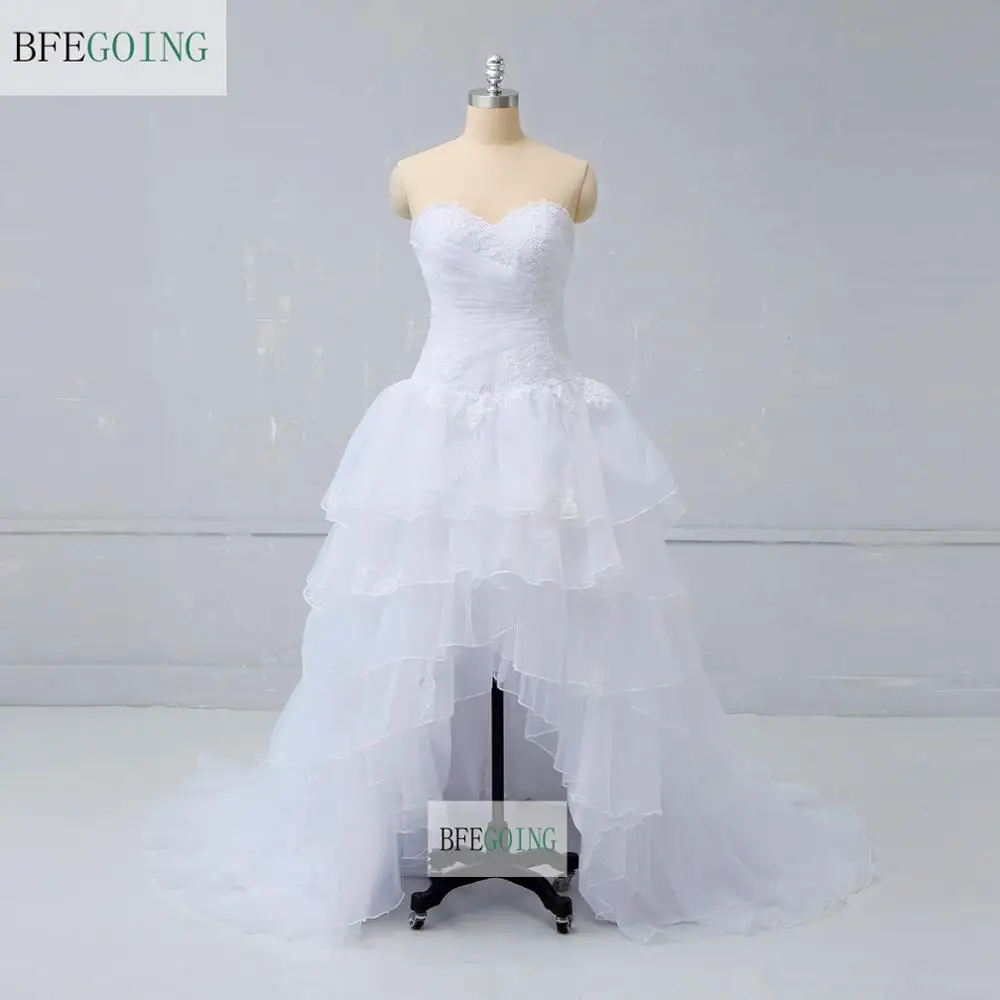 Белые кружевные аппликации из органзы милое в пол Длина свадебное платье с