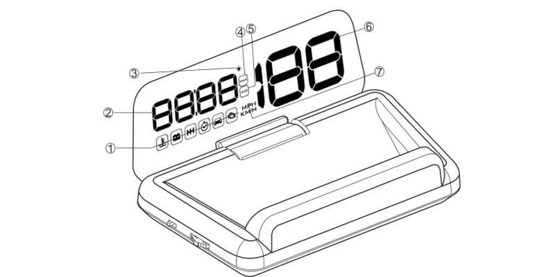 HUD зеркало автомобиля Head Up дисплей C500 лобовое стекло скорость проектор охранной сигнализации температура воды над скоростью об/мин Напряжение часы