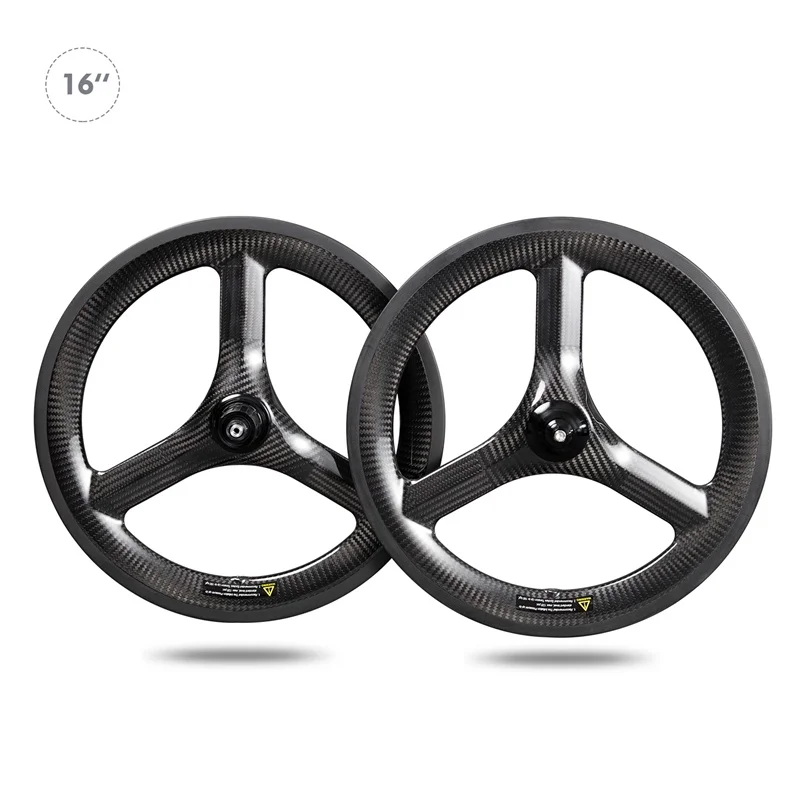 Ican 3 spokes Tri-Spoke 16inch 349 carbon wheels V Brake wit