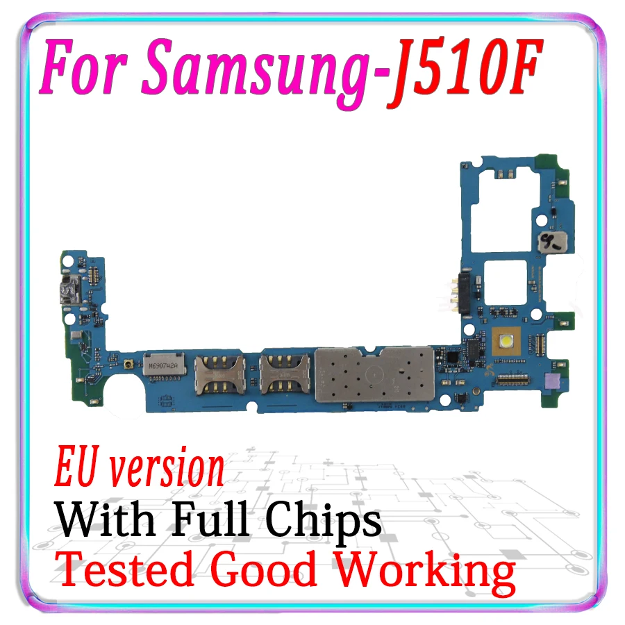 Оригинальная разблокированная материнская плата для Samsung Galaxy J5 510F с одной