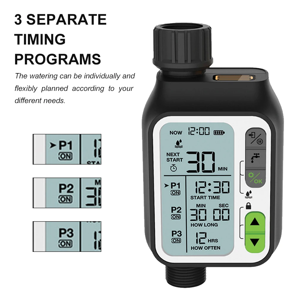 

3 Separate Timing Watering Device Waterproof Sprinkler Controller Electronic Irrigation Regulator Automatic Irrigation Timer