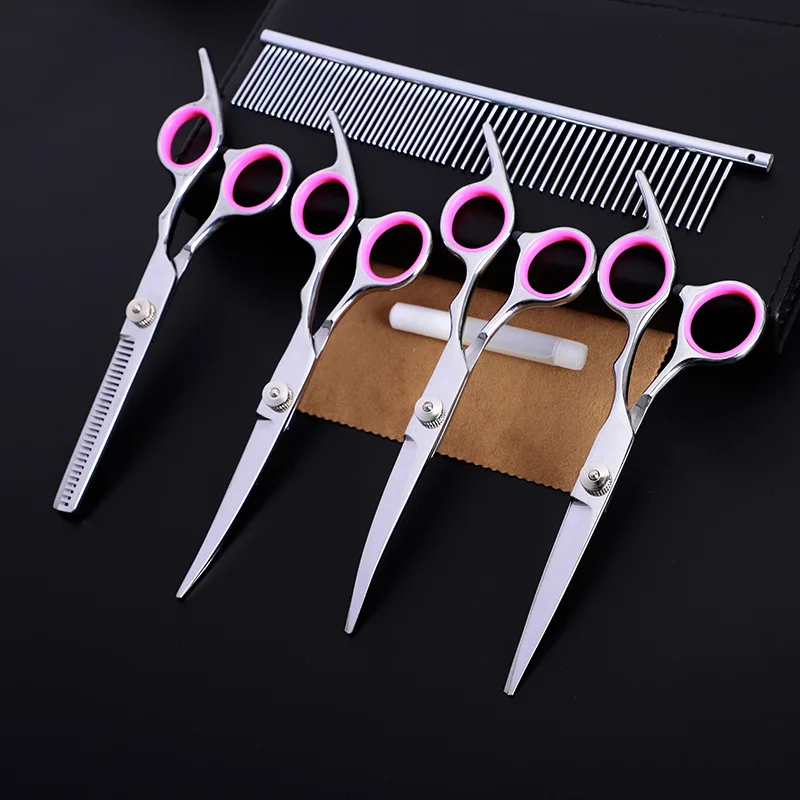 Набор для стрижки домашних животных мастер ножницы с прокладкой и изогнутыми