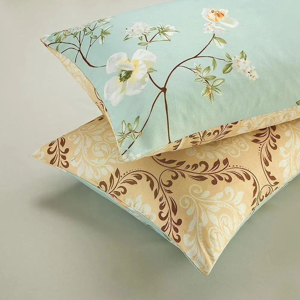 

Bedding Set Three - Piece Twin Queen King Quilt Cover Textiles Floral Print Home Bedroom Pillowcase Bed And Soft Comefortab I8G0