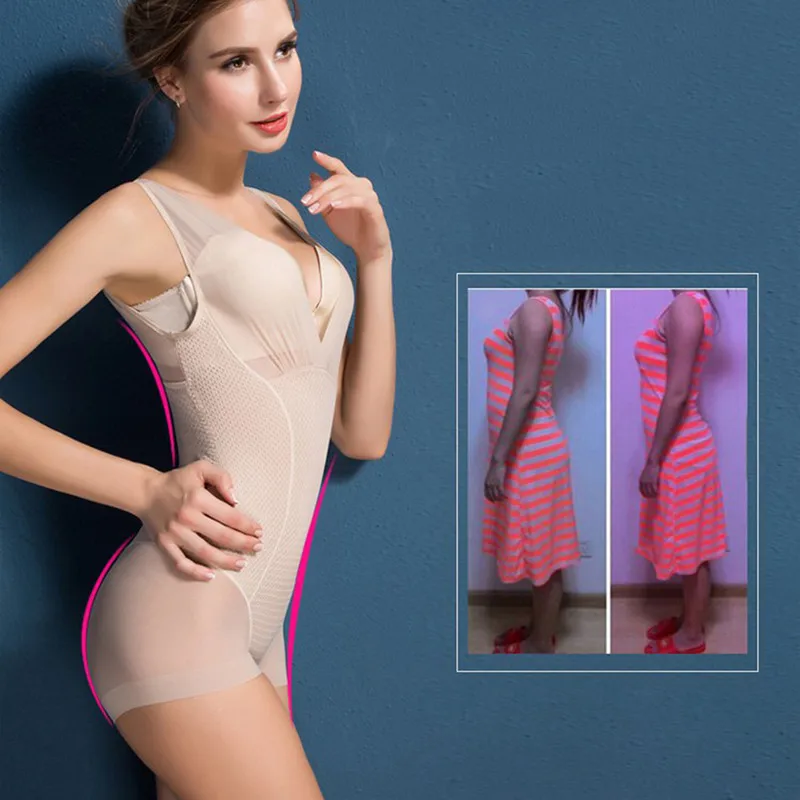 Body Shaper Для женщин сексуальное Корректирующее белье боди Femme черный утягивающее