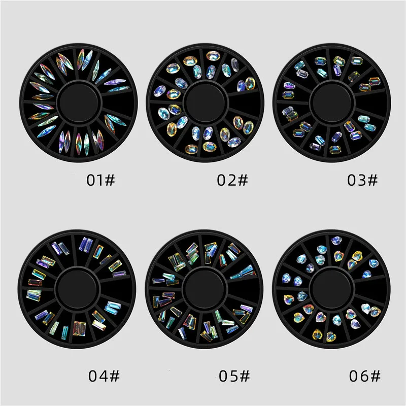 Украшения для ногтей прозрачные часы с бриллиантами конский глаз Персиковое