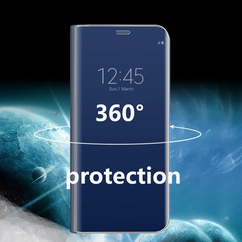 Smart Mirror Flip Case For Xiaomi Redmi Note 4 4X 5 6 7 Pro 6A 7A Y1 K20 GO Leather Mi 8 Lite 9 SE 9T 5X 6X A2 | Мобильные телефоны