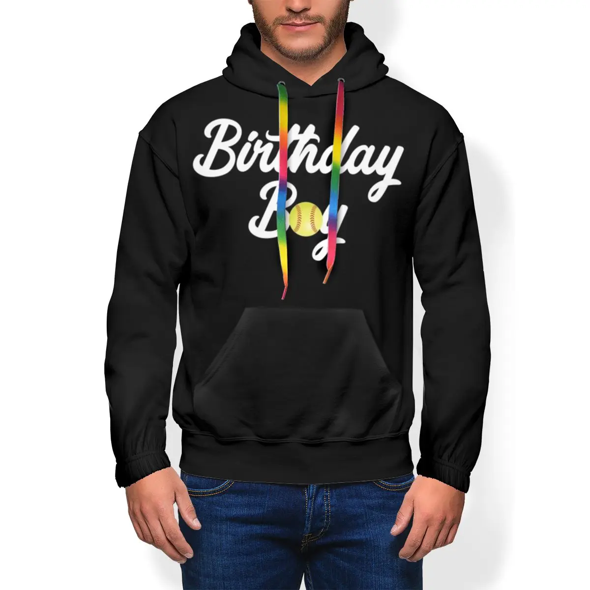Софтбол Толстовка день рождения Мальчик Бейсбол подарок Тема Вечеринка СОФТБОЛ