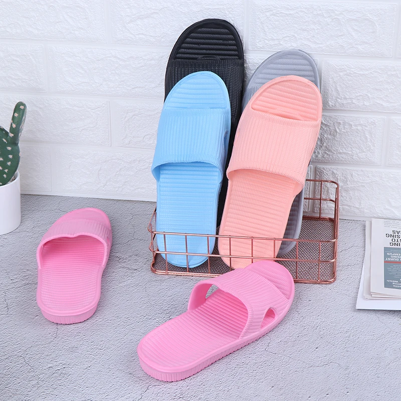 New Women/Men Indoor Floor Flat Shoes Summer Non-slip Flip Flops Bath Home Slippers Female Slipper Comfortable Zapatillas De