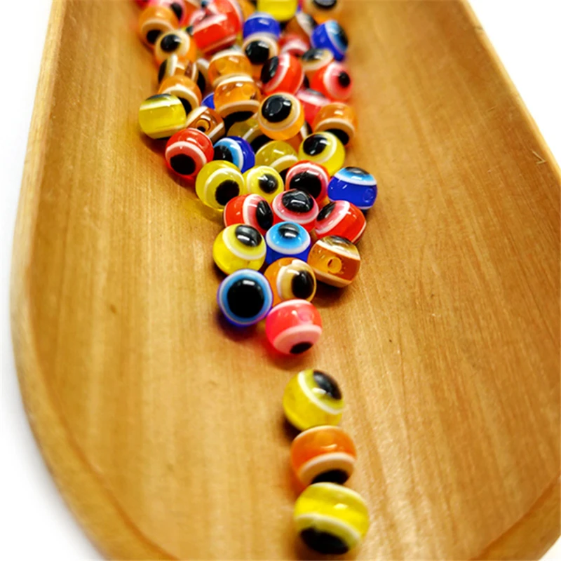 30pcs 5/6/8mm Fish Eye Fishing Beads Mixed Color Carolina Rigs Taxes Rigs Fishing  Acrylic Beads DIY Kit Bass Fishing Tackle