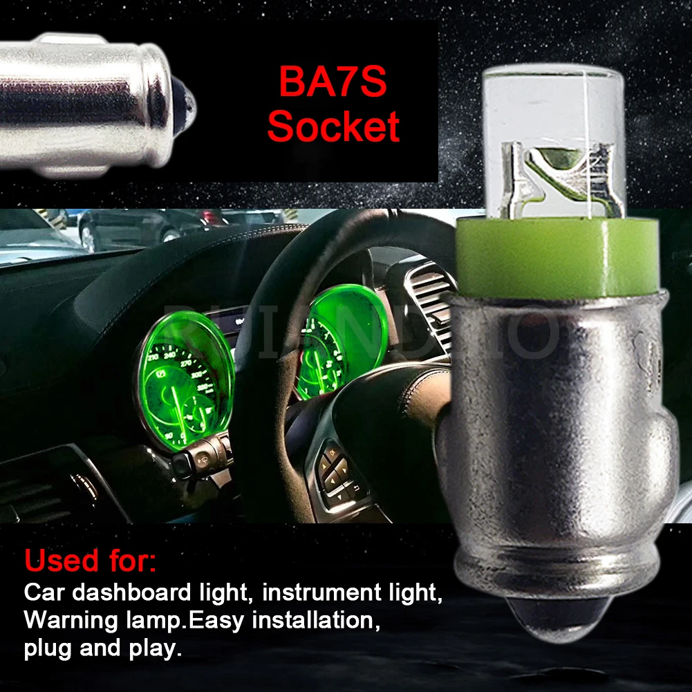 2 шт. белый BA7S 12 В постоянного тока светодиодный индикатор приборной панели