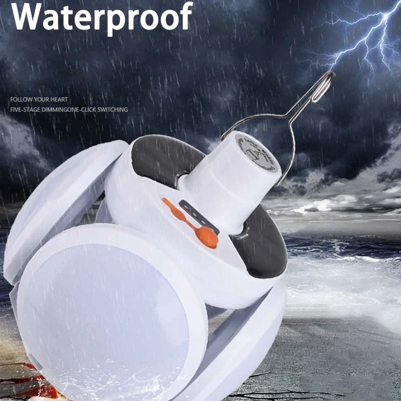 

42LED Solar Light Outdoor Tent Light Waterproof 90 Fahrenheitold Rechargeable LED Light Bulb Garden Lights Lamp-US Plug
