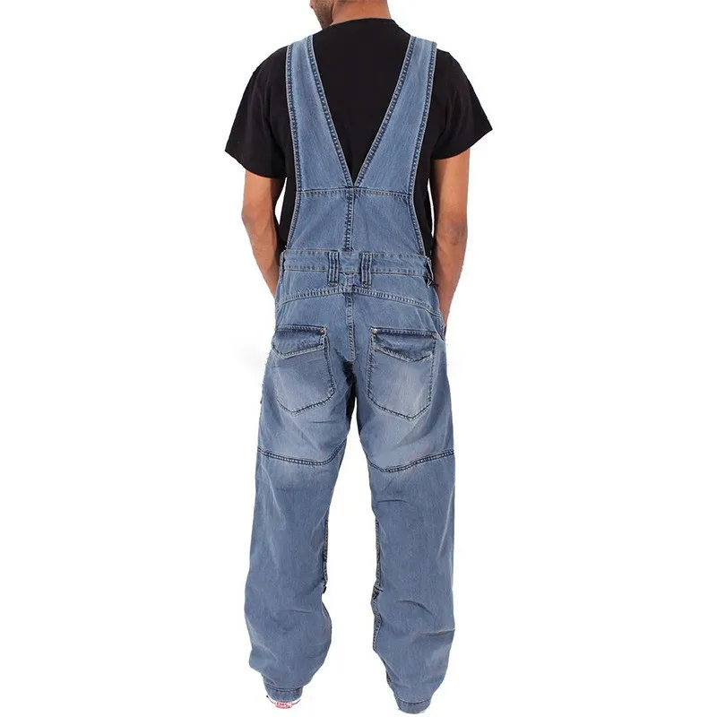 MORUANCLE Для мужчин брюки карго джинсы Комбинезон с большими карманами мешковатые