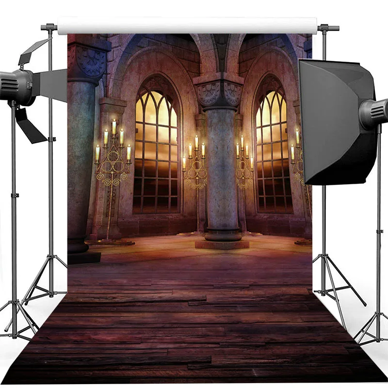 

Ретро замок дворец окно фотография фон с виниловым освещением Свадьба День рождения Портрет Студия фото реквизит портрет