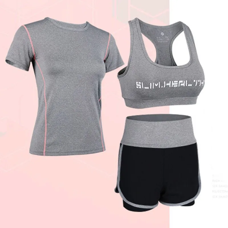 Yoga Three-Piece Set Sleeveless Bra Top And Pant comfortable breathable quick drying Women Gym Workout Sports Suit | Спорт и
