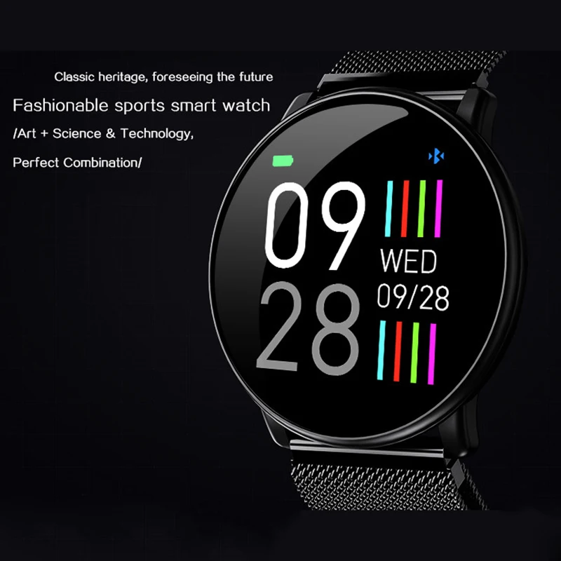 Q88 Round Screen Smart Watch Sport Waterproof Smartwatch Heart Rate Sleep Step Counter Blood Pressure Monitoring Band | Электроника