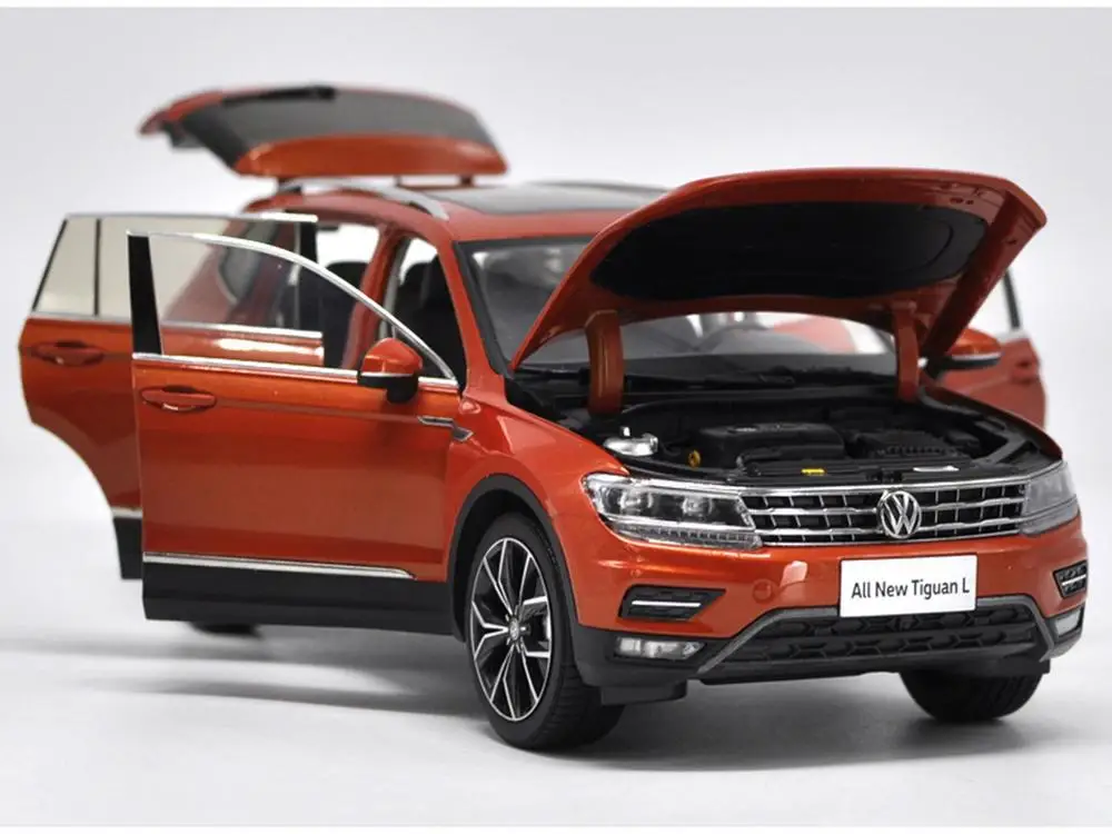 1/18 VW Volkswagen New Tiguan L 2017 оранжевая коллекция литых под давлением моделей автомобилей