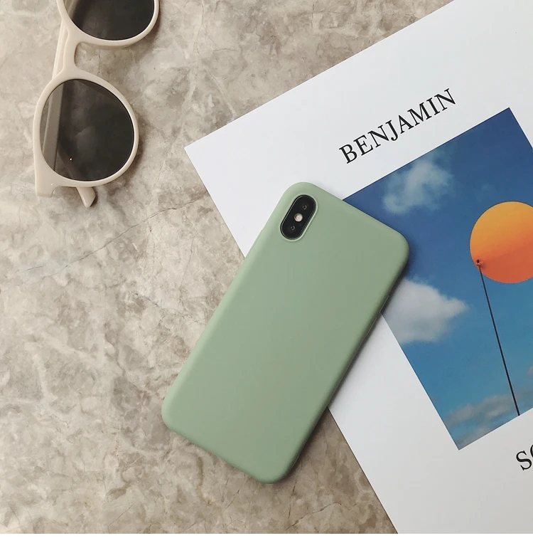 Силиконовый чехол для iPhone 11 Pro Max, чехол из мягкого ТПУ, матовый цветной чехол для телефона s, чехол для iPhone 6 7 8 Plus 6S XS Max XR X Etui
