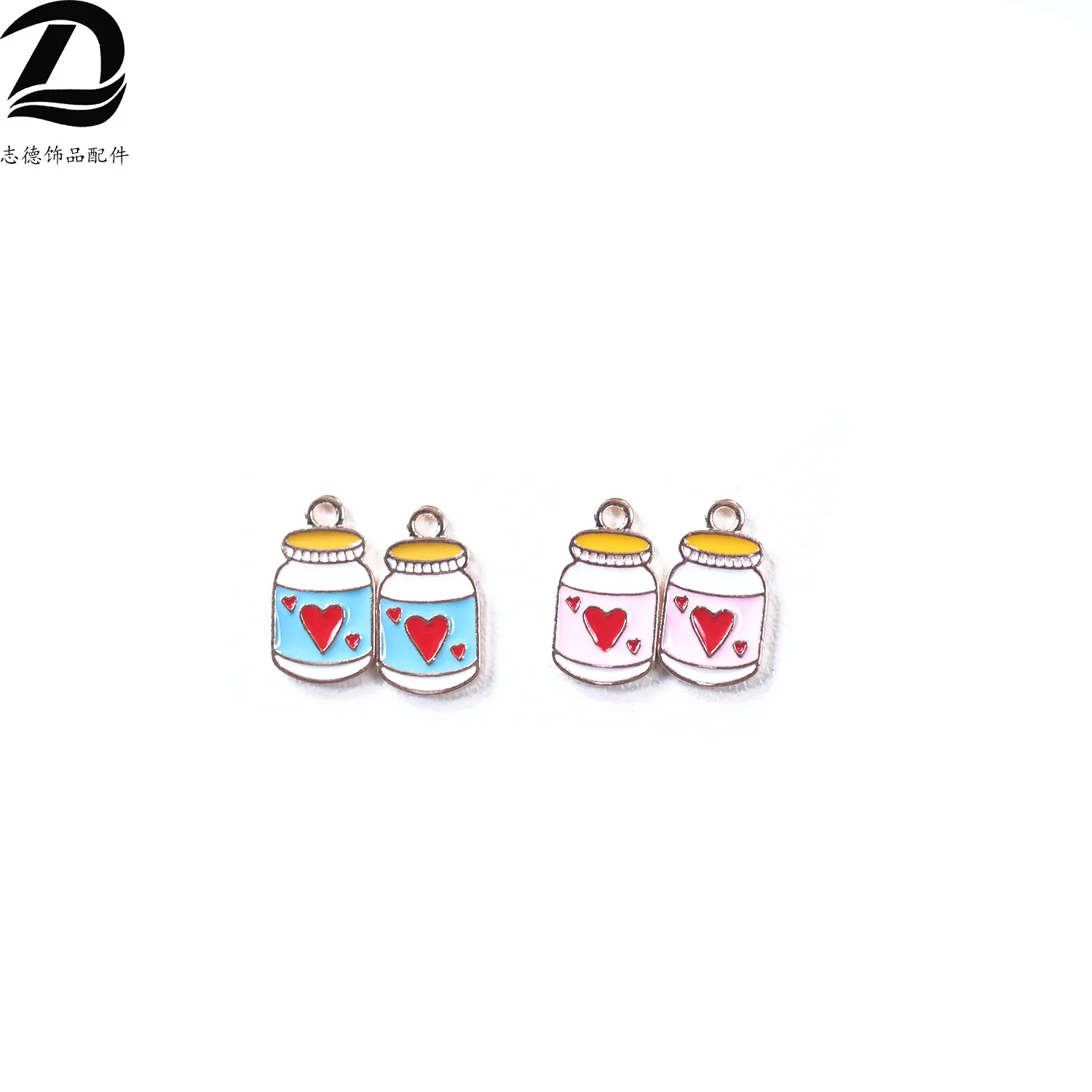 

10pcs Small Bottles Dessert Alloy Jewelry Accessories Oil Drip Snack Cartoon Headdress Earrings Bracelet Pendant DIY Oorbellen