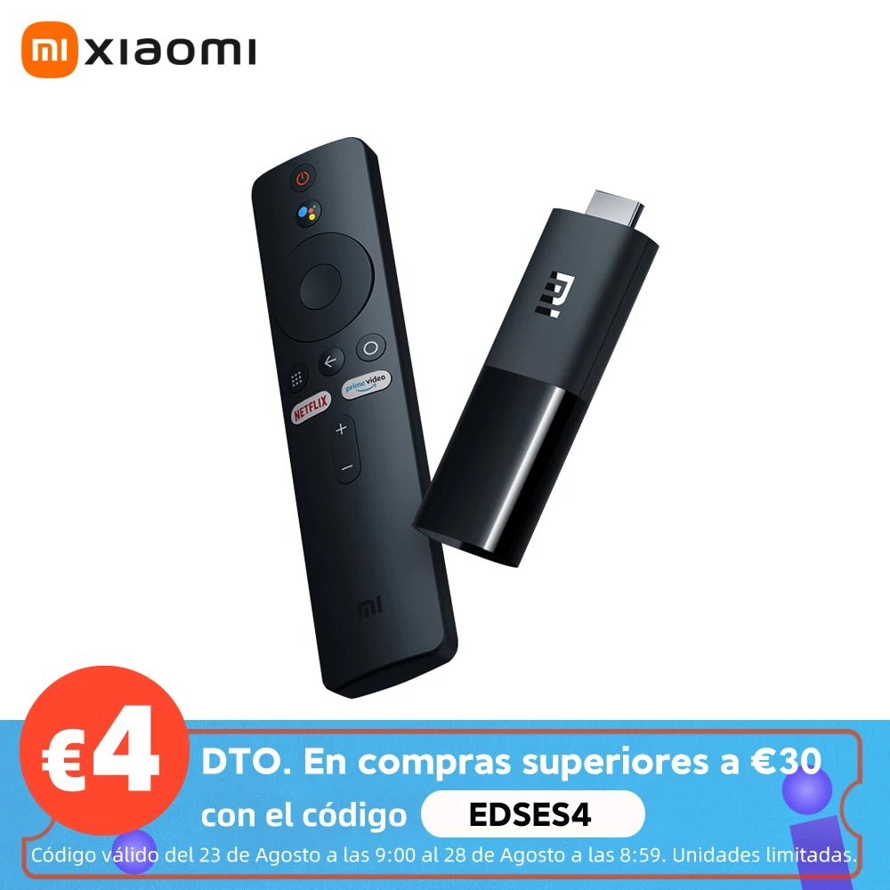ТВ брелок Xiaomi Mi TV Stick Android 9 0 четырехъядерный 1080P HD Dolby DTS декодирование Google Chromecast