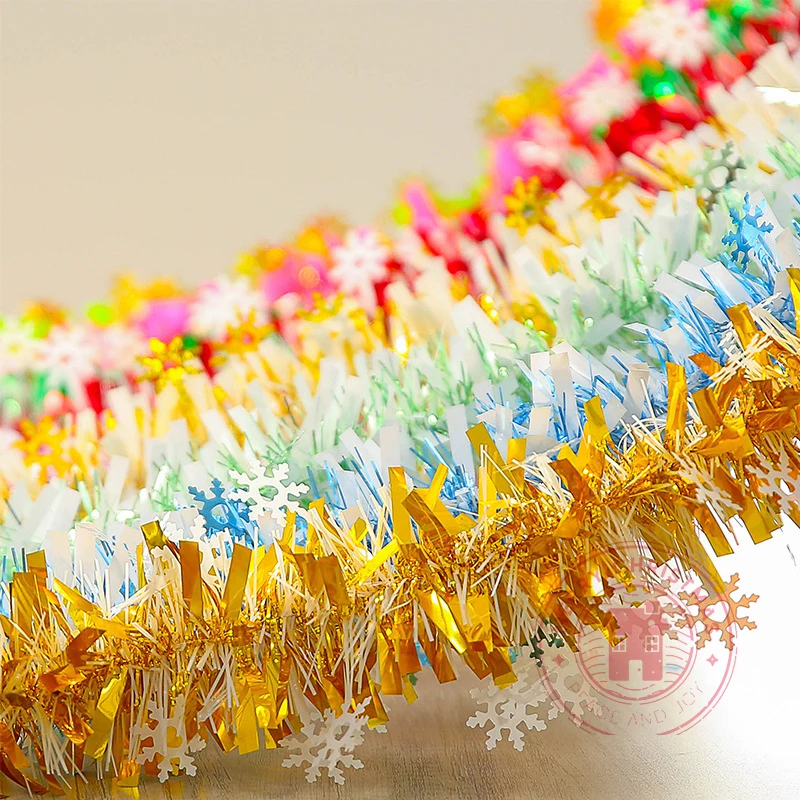 2 м лента из снежинок цветная штанга для вечеринки в честь рождения ребенка
