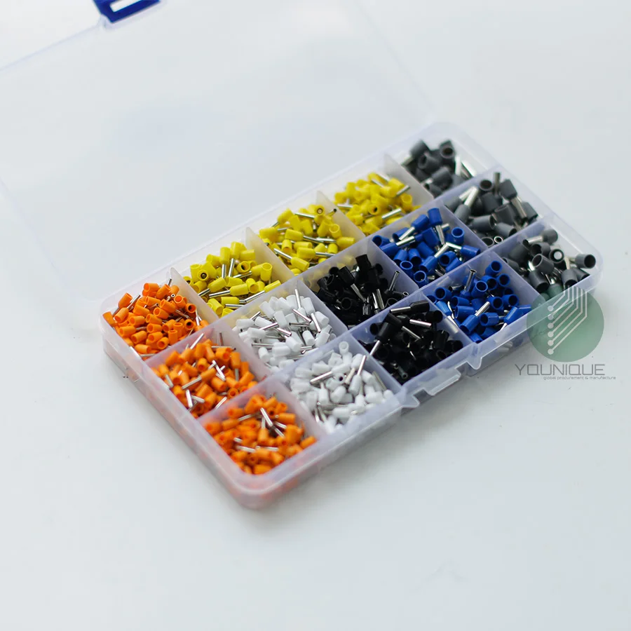 1000 шт. обжимной наконечник провода наконечников комплект электрооборудования