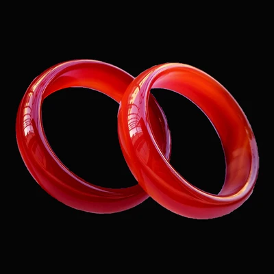 

Natural Agate Chalcedony Red 54-64mm Bangle Elegant Princess Jewelry Best Gift