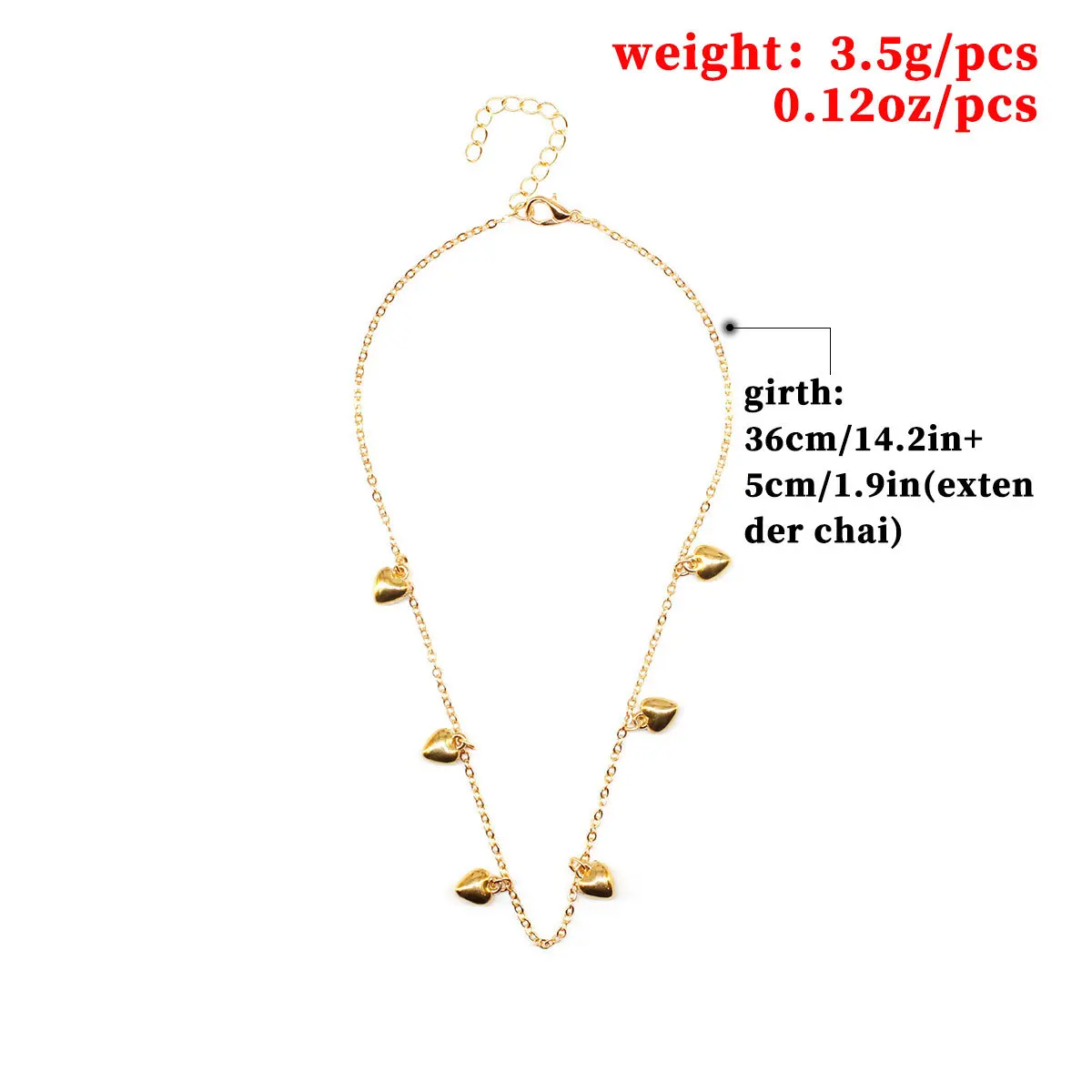 Foreign Trade Love Heart Pendant Necklace Gold Silver Alloy Long Chain Clavicle Necklaces for Women Fashion Neck Jewelry XL687 | Украшения