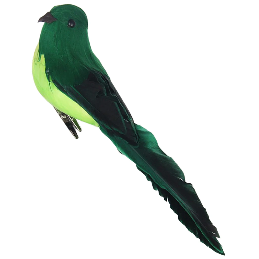 

Colours Artificial Feather Foam Birds with Clamp Garden Tree Decor