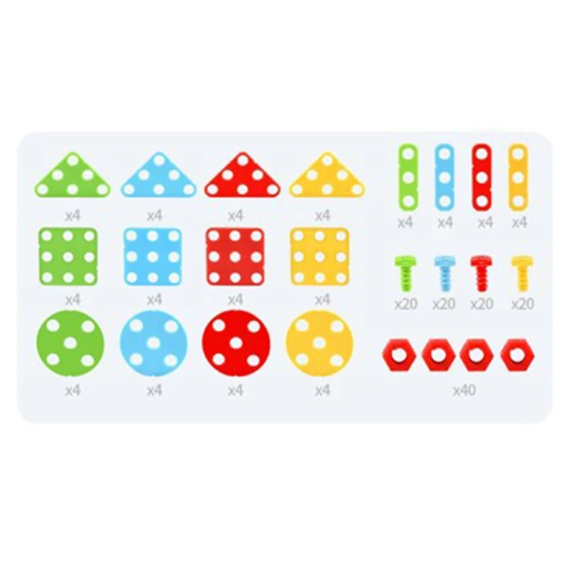 

189Pcs Block Toy Colorful Electric Drill Puzzle Brain Developmental Jigsaw Construction Stacking Block with Screwdriver