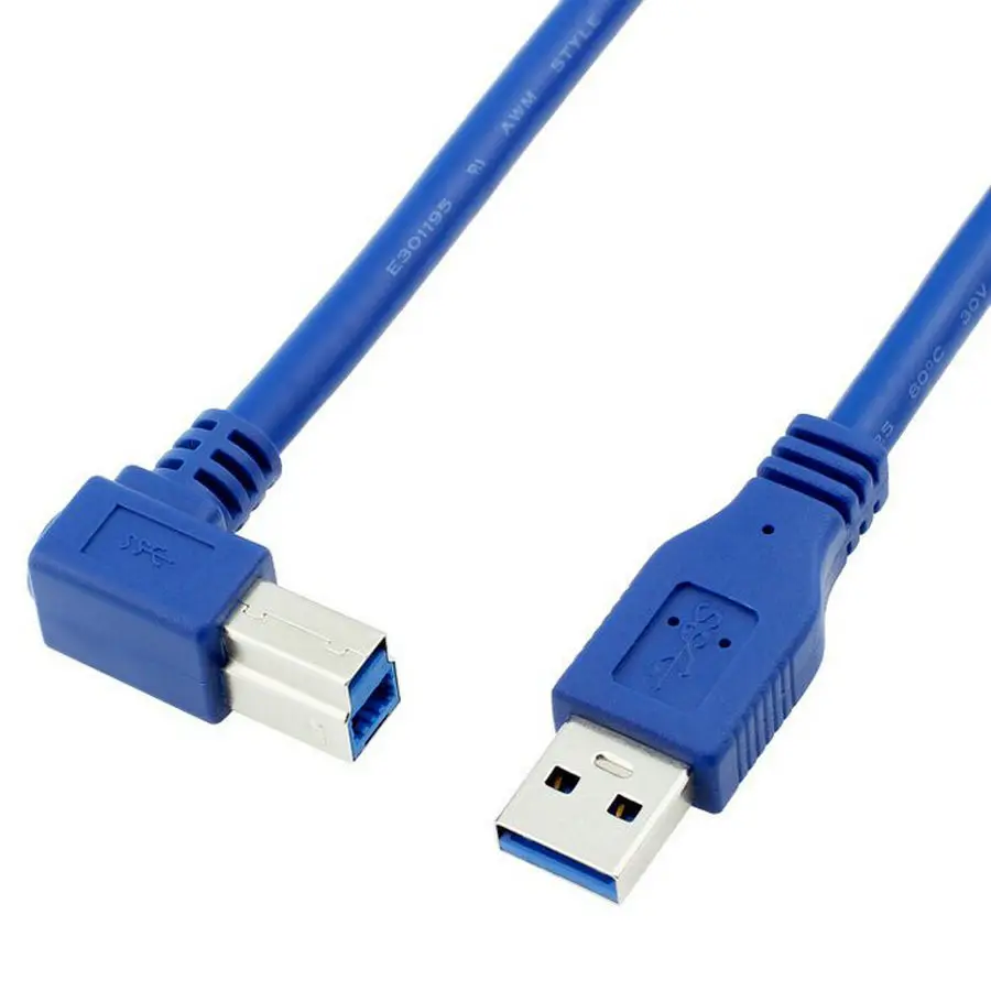 Great-Q High quality USB 3.0 A Type Male Straight to B 90 Degree Angled Cable for Hard Disk 1m | Компьютеры и офис