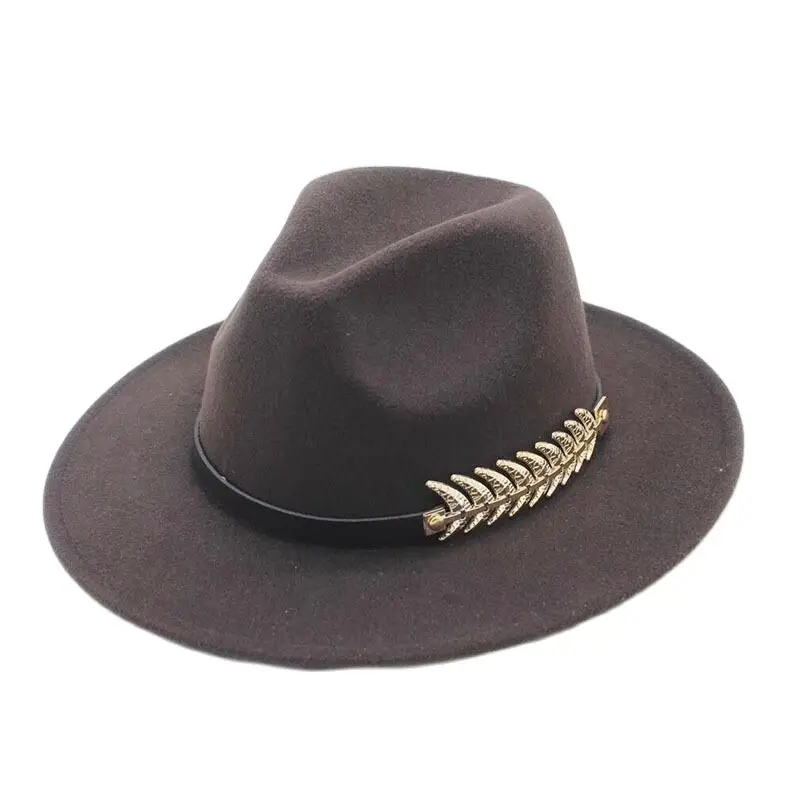 Унисекс широкий плоский полями шерстяная фетровую джазовые шляпы федора шляпа с