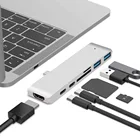USB C концентратор, портативная док-станция типа C, USB 3,0, кардридер SD, TF, адаптеры, USB C разделитель для MacBook Pro SUM S8 S9 Huawei P20 P30