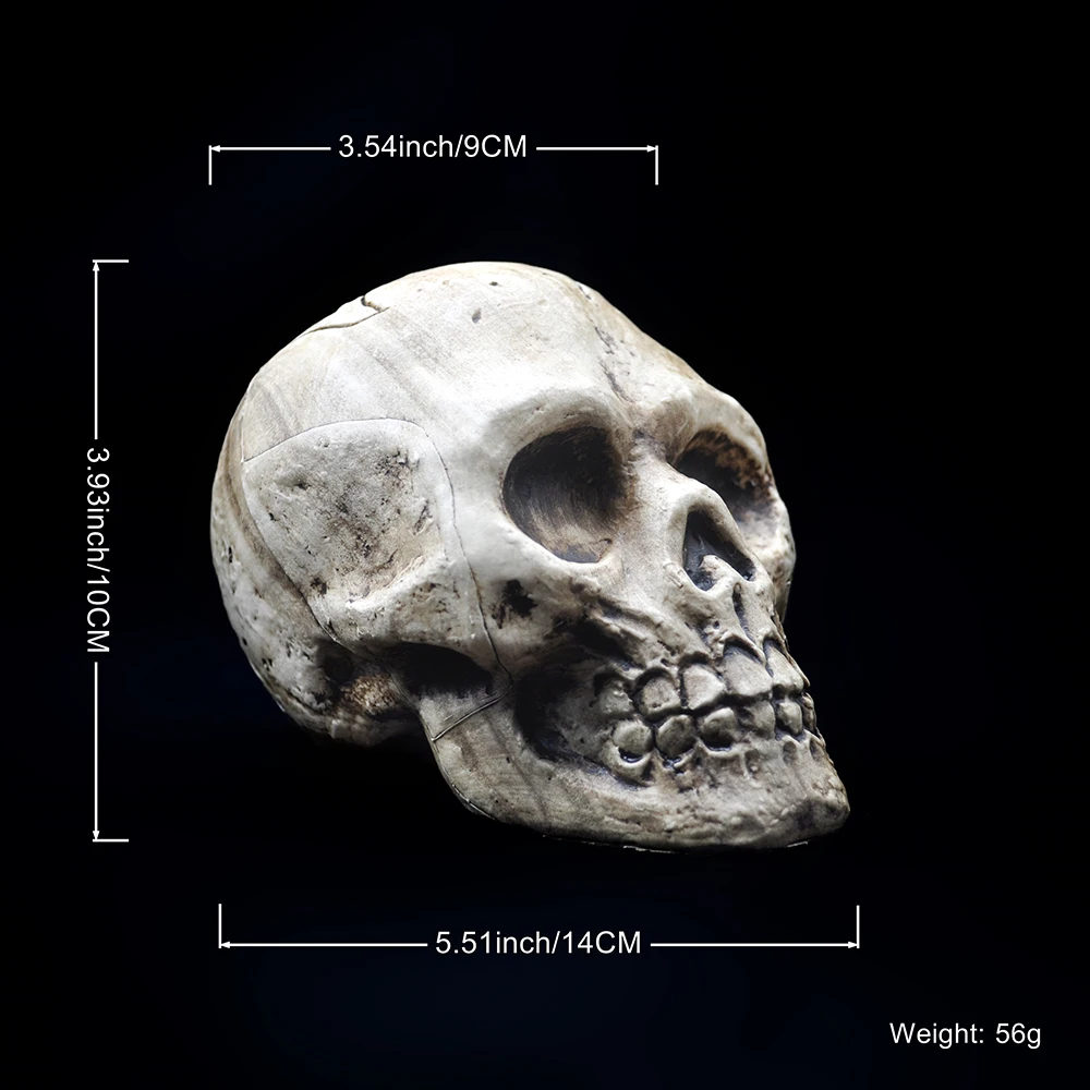 Украшение в виде черепа на Хэллоуин пластиковая поддельная модель скульптура