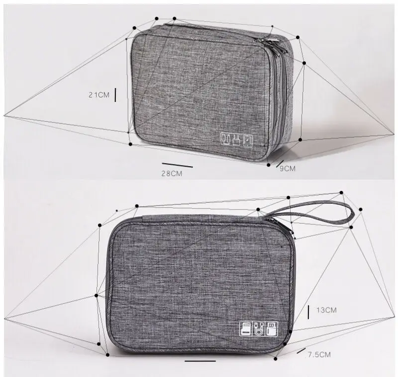 Водонепроницаемый дорожная сумка для хранения электроники USB Зарядное
