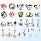 Женское Ожерелье Подвески из серебра 925 пробы с сияющими маргаритками