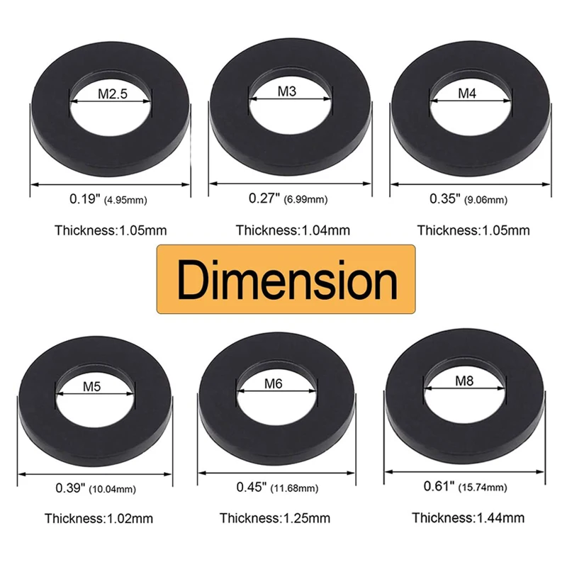 330 шт. нейлоновые шайбы пластиковые разделители уплотнения плоский комплект шайб
