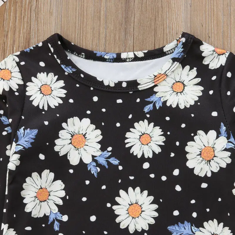 Элегантный комплект одежды для маленьких девочек Топ с длинным рукавом и