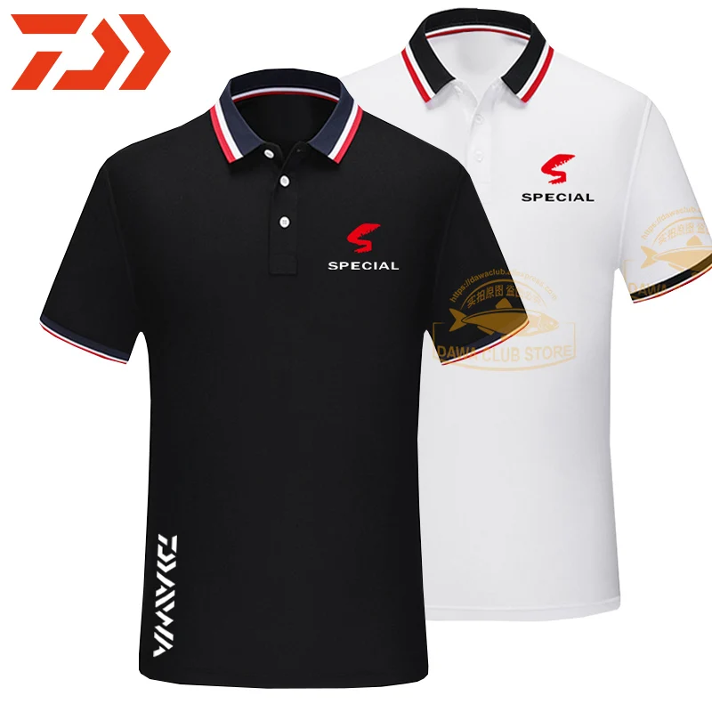 Футболка-поло Dawa с коротким рукавом для рыбалки дышащая летняя 2020 | Спорт и
