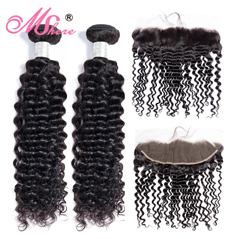 Mshere волосы индийские вьющися с закрытием Комплект s предварительно вырезанные