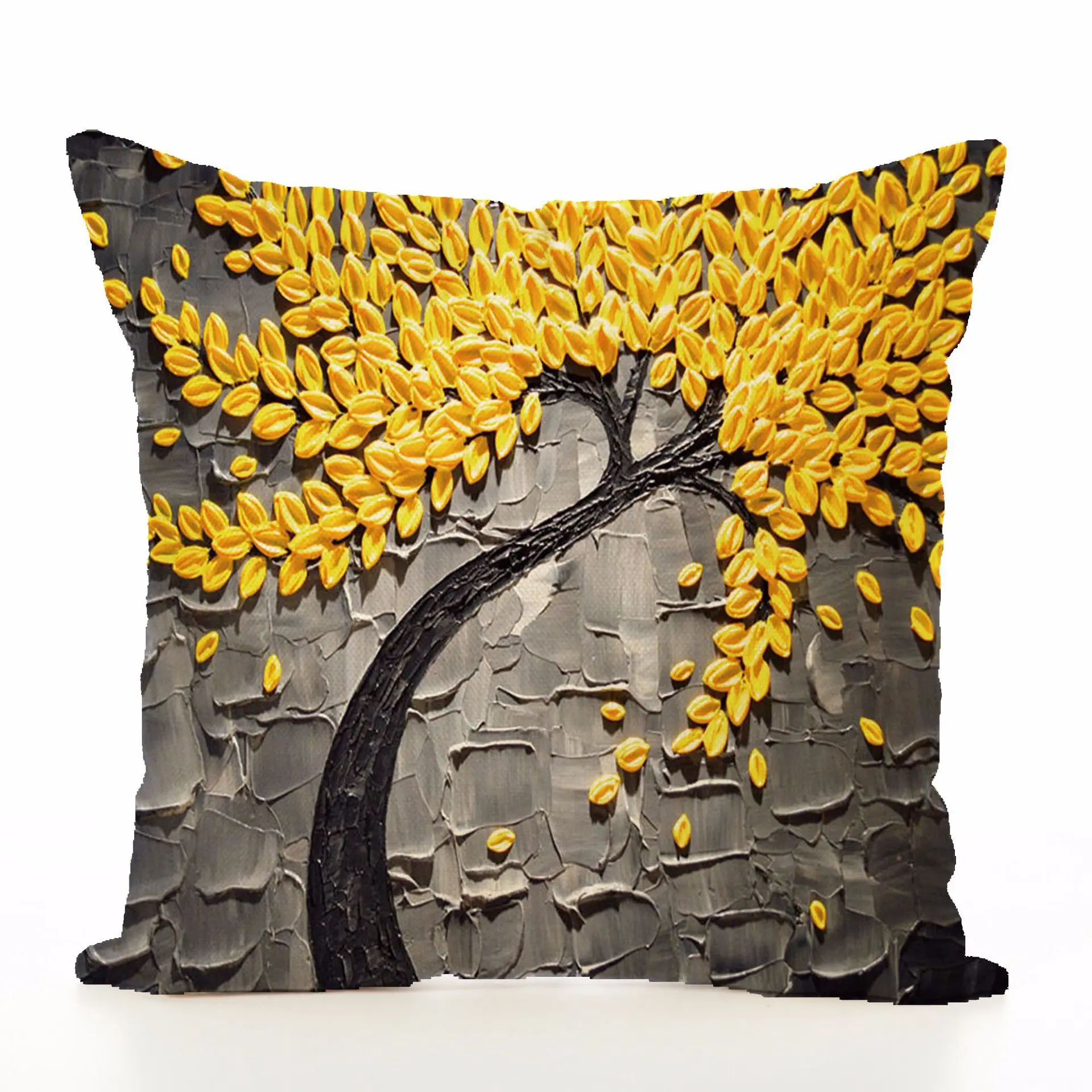 Картина маслом дерево украшение для дома диванная подушка чехол льняная