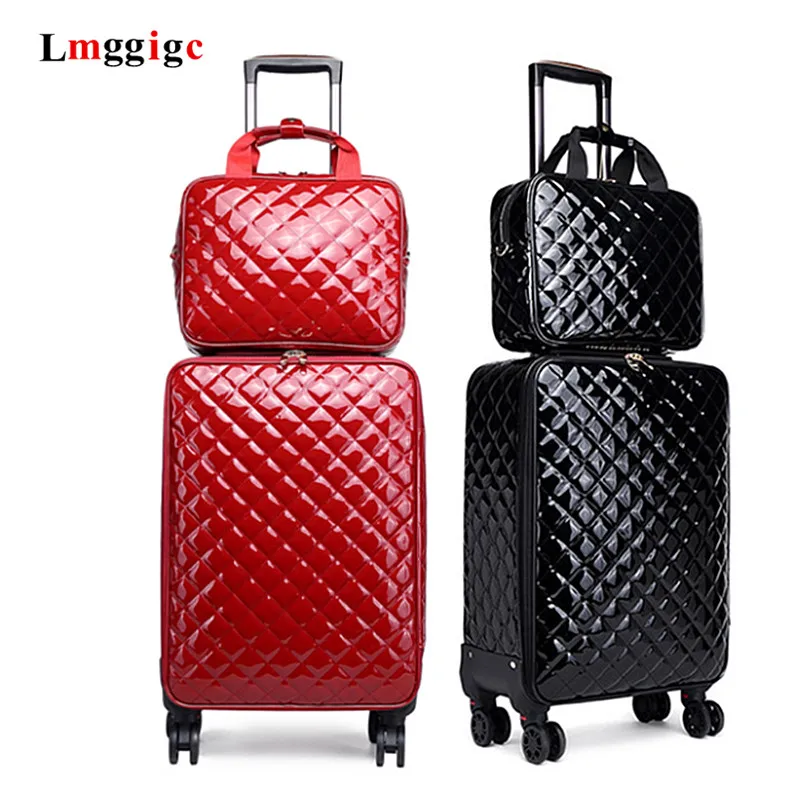 Женский чемодан на колесиках новая сумка для багажа с сумочкой 2020| |