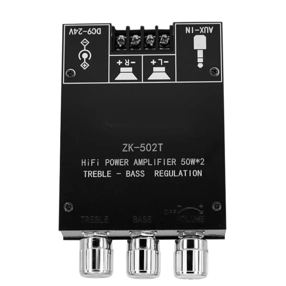 

2*50W Treble Bass Control TPA3116D2 Bluetooth 5.0 Subwoofer Amplifier Board 2.0 CH Power Audio Stereo Equalizer Module Mini