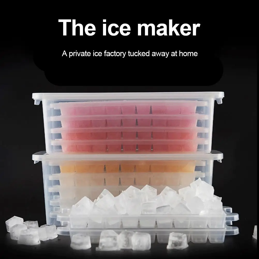 Лоток для кубиков льда контейнер хранения с герметичной Блокирующей крышкой