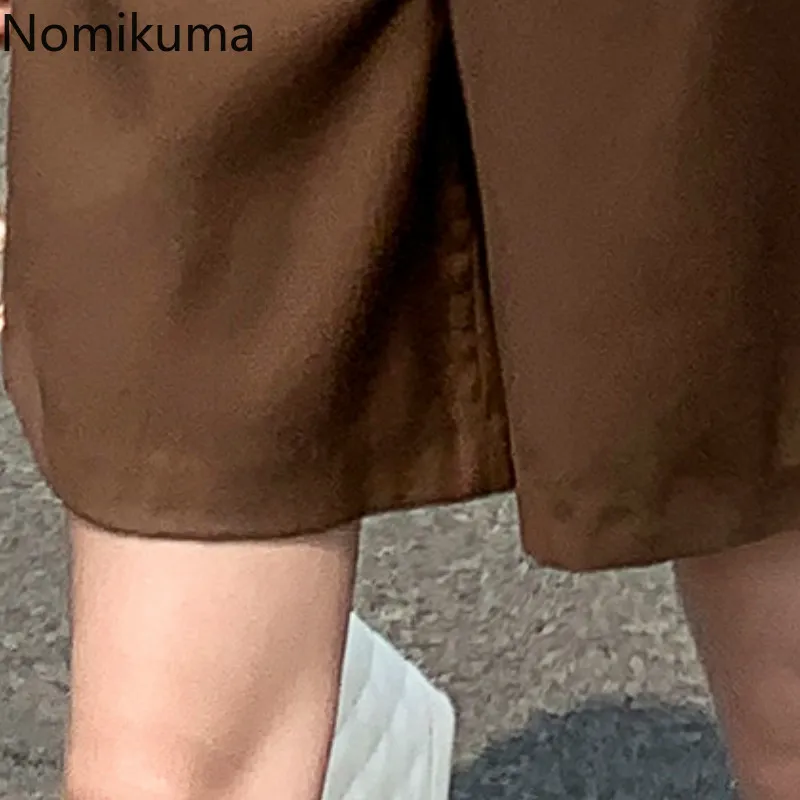 Nomikuma High Waist Shorts Women Solid Color Suit Short Pants Female Korean BF Style Streetwear 2020 New Leisure Daily 3a764 | Женская