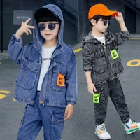 children boys sets spring autumn korean clothing set kids baby casual denim clothes 2pcs sports suits for boys tracksuit outfits